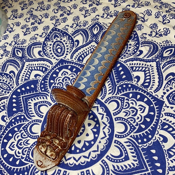 Boho Handmade Artisan Clay Pottery Candle Sconce - Picture 9 of 14